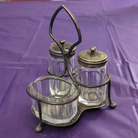 Edwardian Cruet Set - Picture 1 of 9